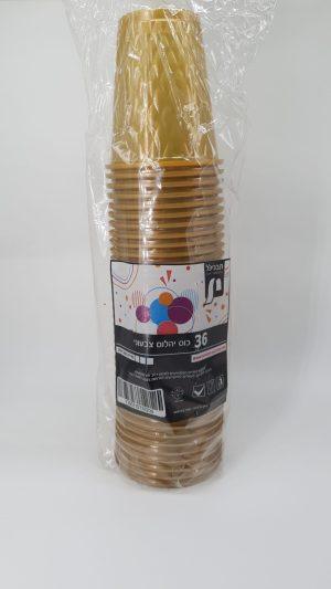כוסות יהלום זהב 36 יח'