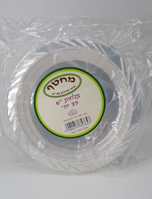 צלחת קינוח שקופה 25 יח