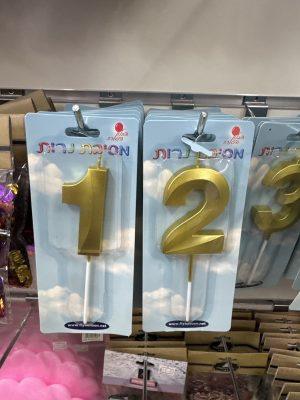 נר ליום הולדת על מקל
